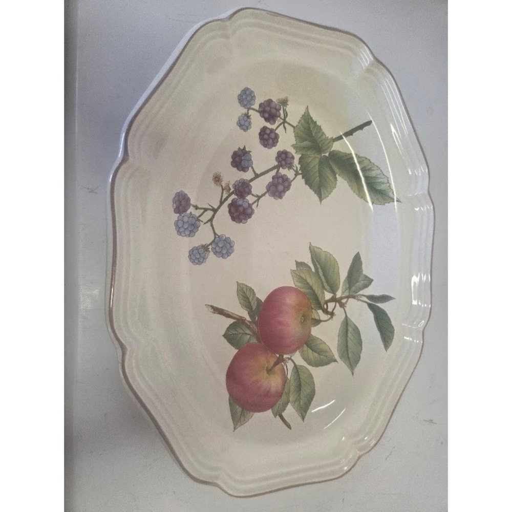 Mikasa Garden Club Bon Apetit EC470 Oval Serving Platter Apple Blackberry Japan